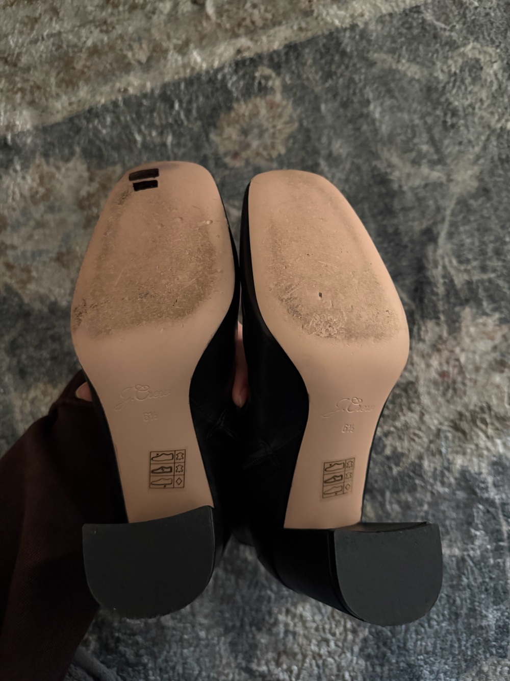 J CREW • leather apron square toe heeled boots - Picture 8 of 8